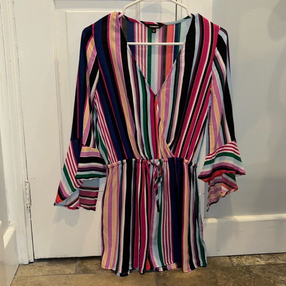 Express - Multicolored Striped Romper